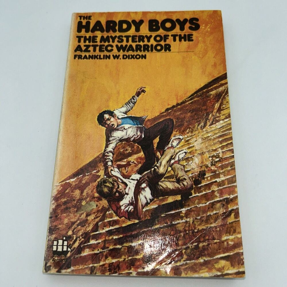 #1 The Mystery of the Aztec Warrior Hardy Boys Franklin Dixon UK 1st Print